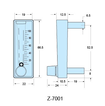 Z-7001、Z-7002、Z-7003面板式流量計